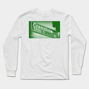 Crenshaw Boulevard (Green), Los Angeles, California by Mistah Wilson Long Sleeve T-Shirt